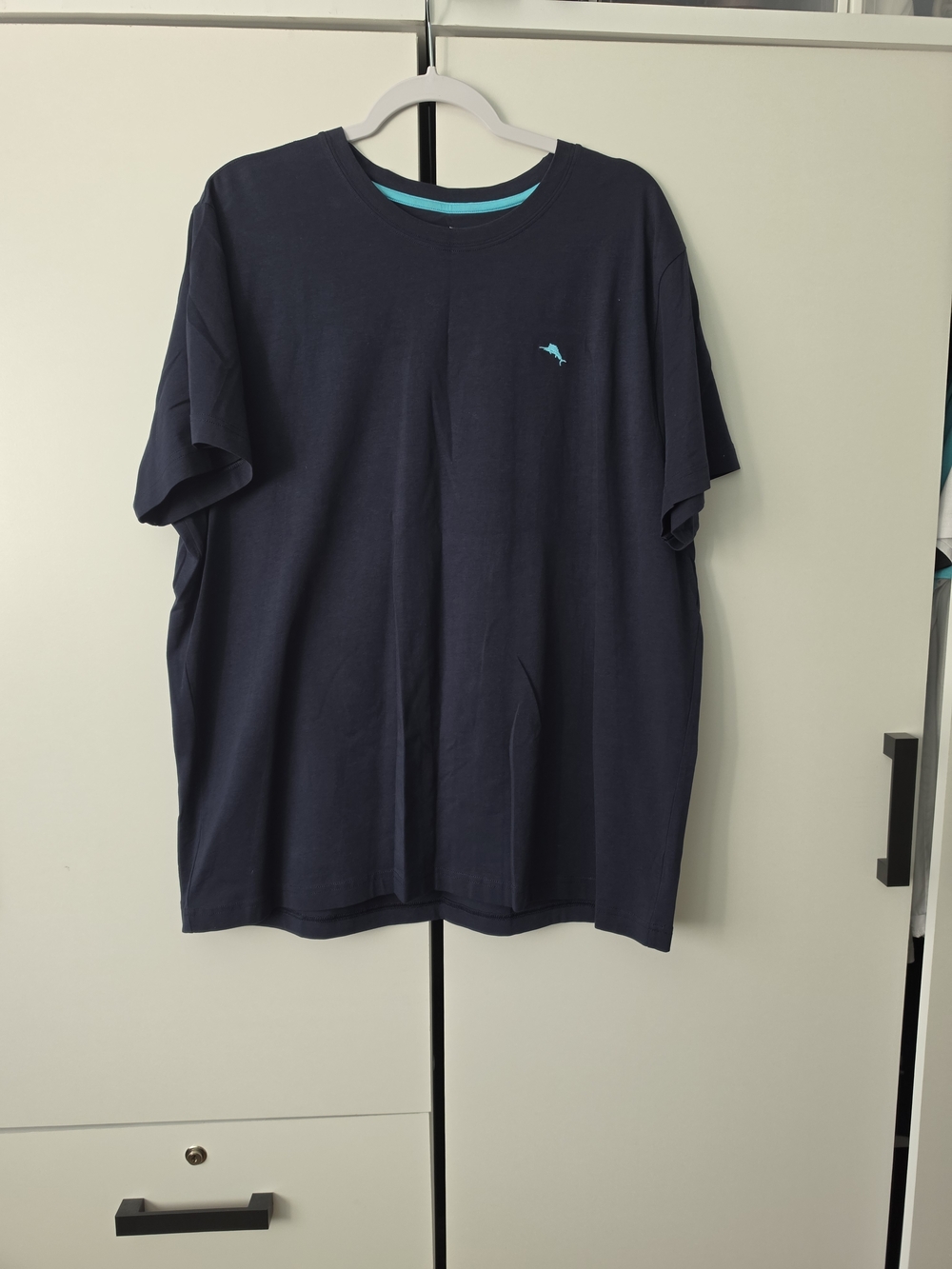 Tommy Bahama XL Stretchy Navy Short-Sleeve